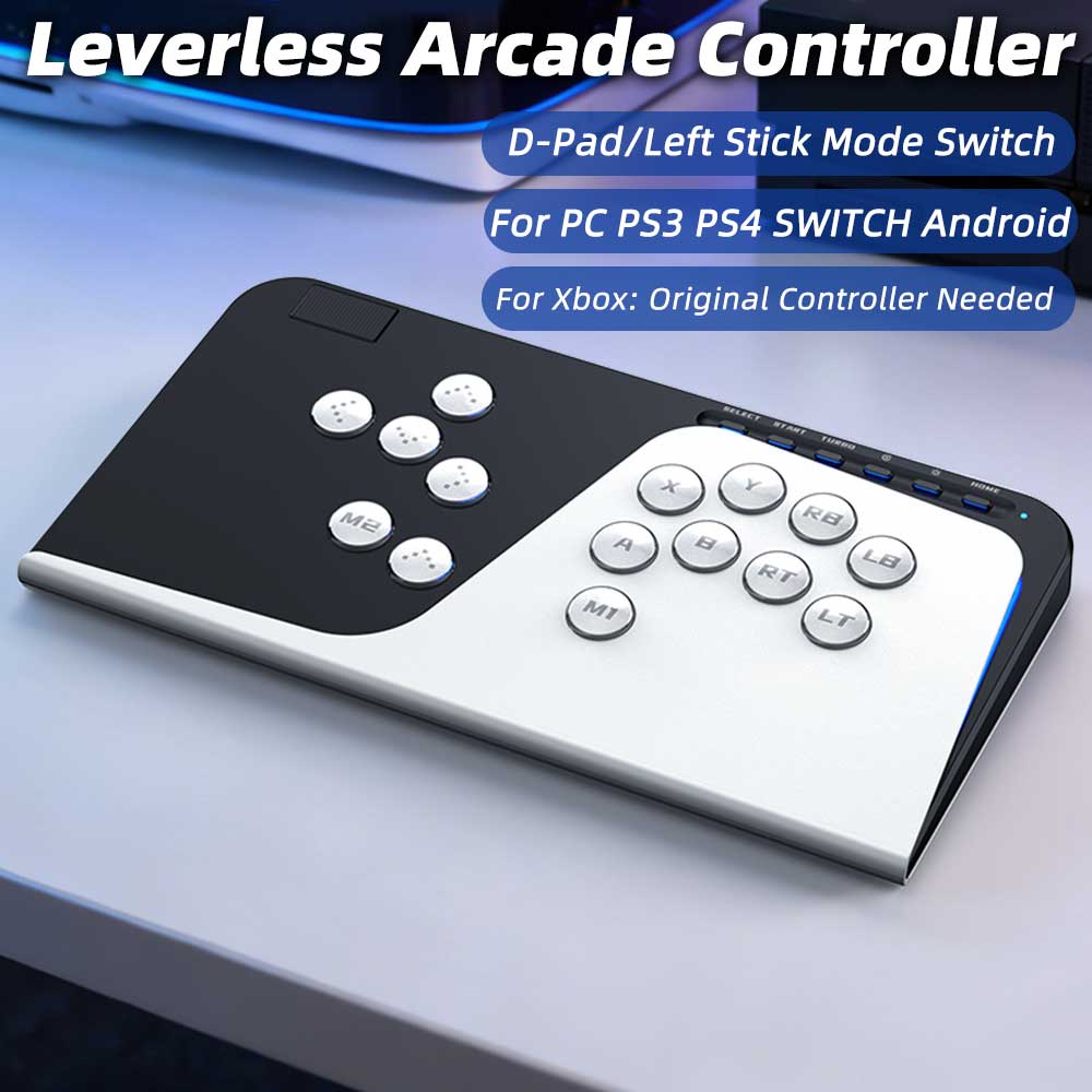 Arcade Fight Stick Hitbox Leverless - وحدة تحكم ألعاب قتالية بدون أذرع،