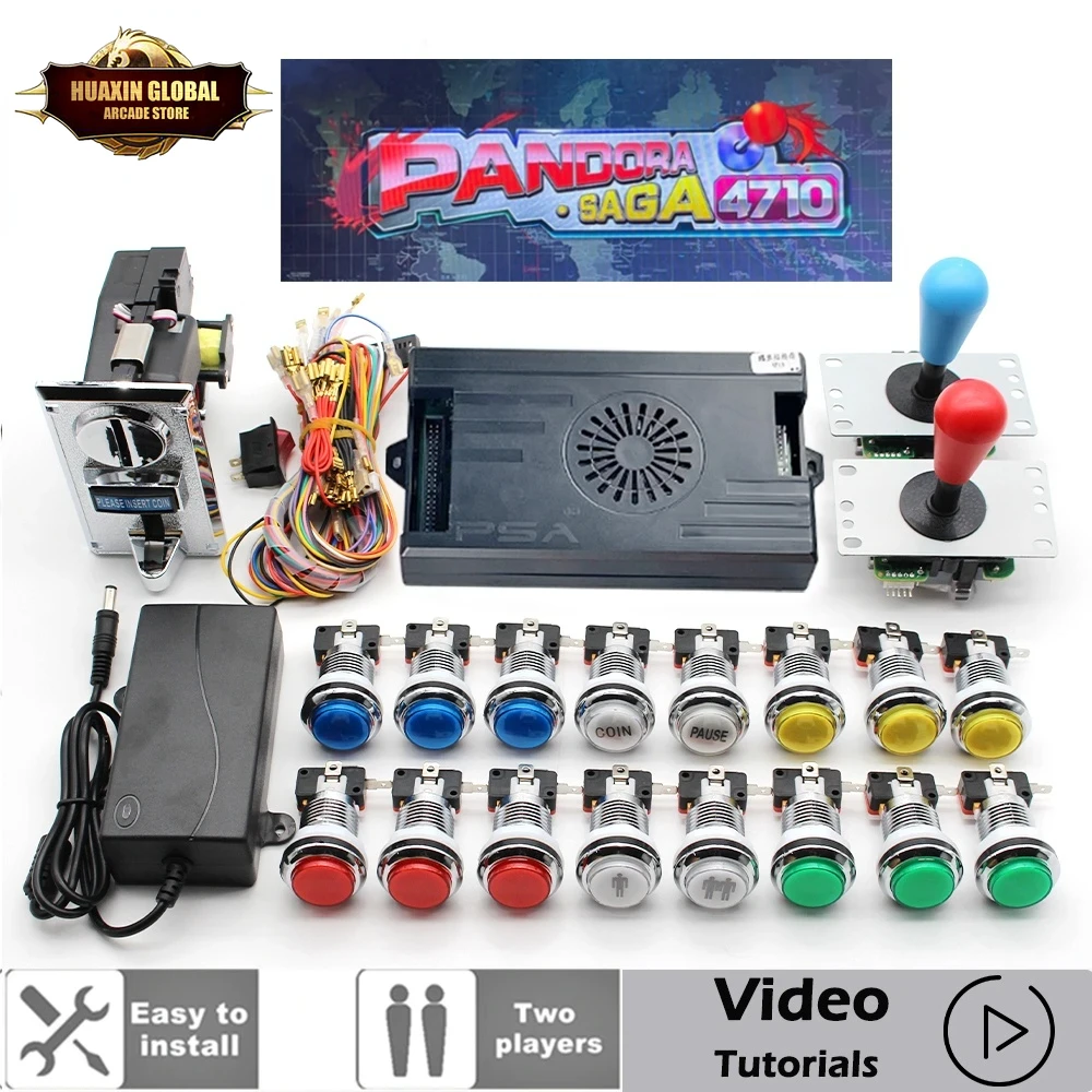 Arcade Cabinet Diy Kit 2 Player - 2 لاعب 4710 في 1 باندورا