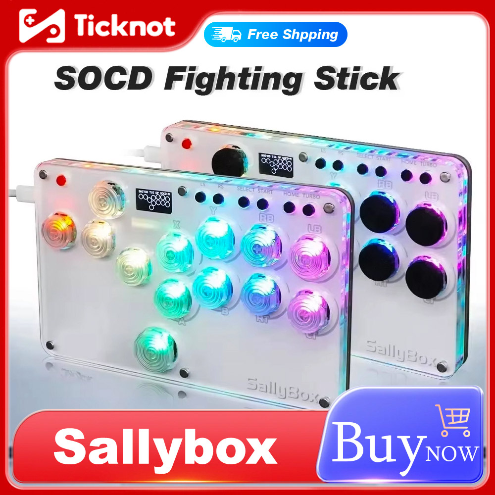 Arcade Fight Stick Hitbox Leverless - عصا قتال من TicKnot-Mini HitBox SOCD