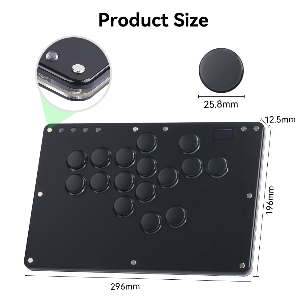 عصا تحكم ألعاب القتال Haute42- - مراجعة Arcade Fight Stick Hitbox Leverless وسعره