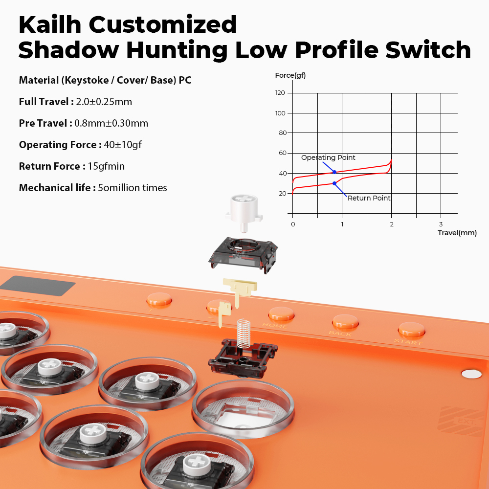 Haute42 New C16 Orange Magneti - مراجعة Arcade Stick For Ps5 Pc Switch وسعره