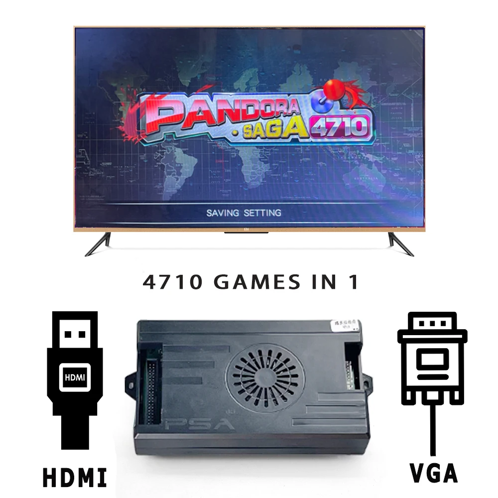 2 لاعب 4710 في 1 باندورا ساغا  - مراجعة Arcade Cabinet Diy Kit 2 Player وسعره
