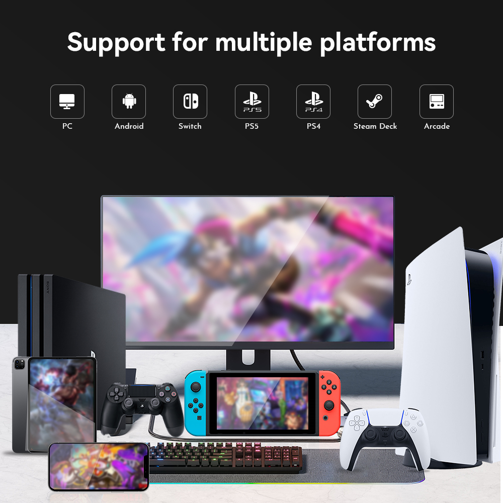 عصا تحكم أركيد هاوت42 بدون ذرا - مراجعة Arcade Fight Stick Hitbox Leverless وسعره