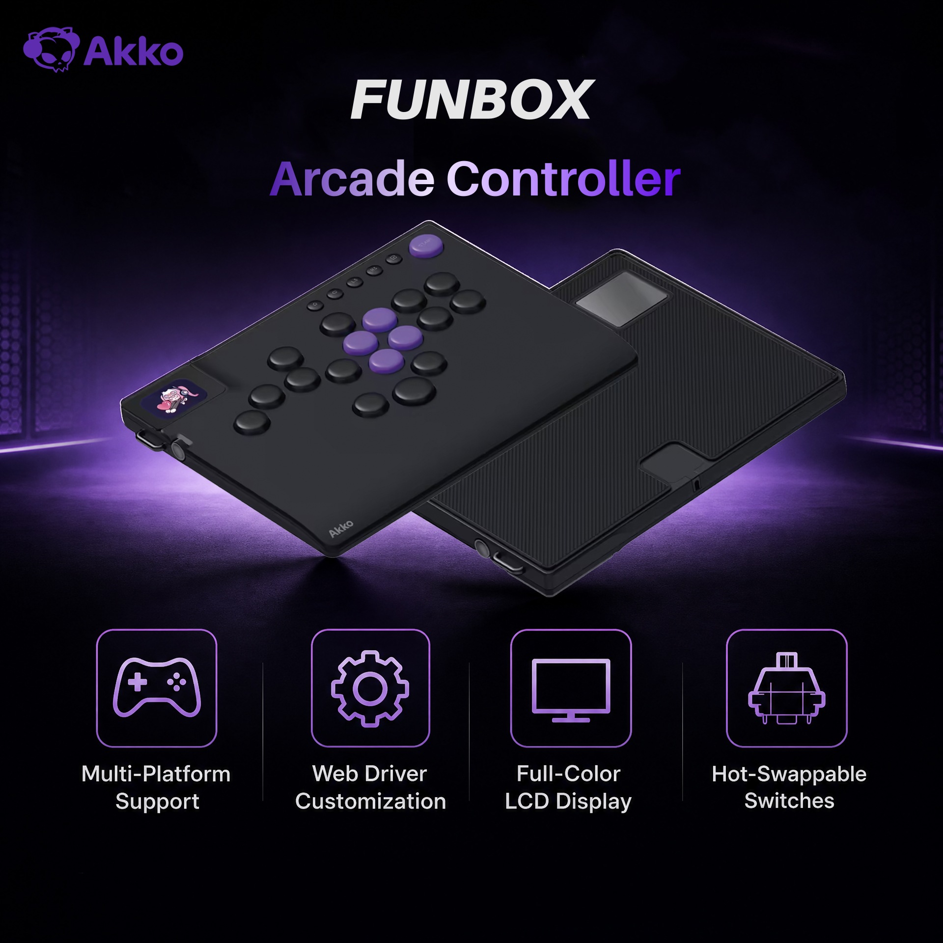 وحدة تحكم أكو FUNBOX مغناطيسية - مراجعة Arcade Stick For Ps5 Pc Switch وسعره