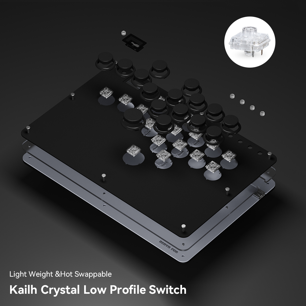 وحدة تحكم أركيد هاوت42 بدون ذر - مراجعة Arcade Fight Stick Hitbox Leverless وسعره